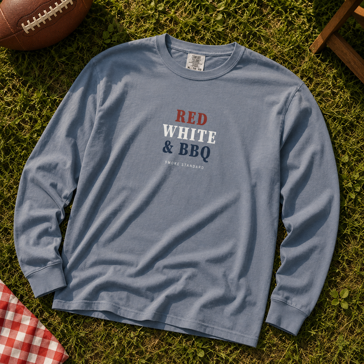 Red, White & BBQ Long Sleeve Tee