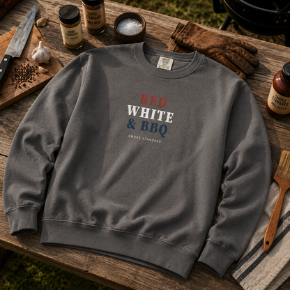 Red, White & BBQ Crewneck Sweatshirt