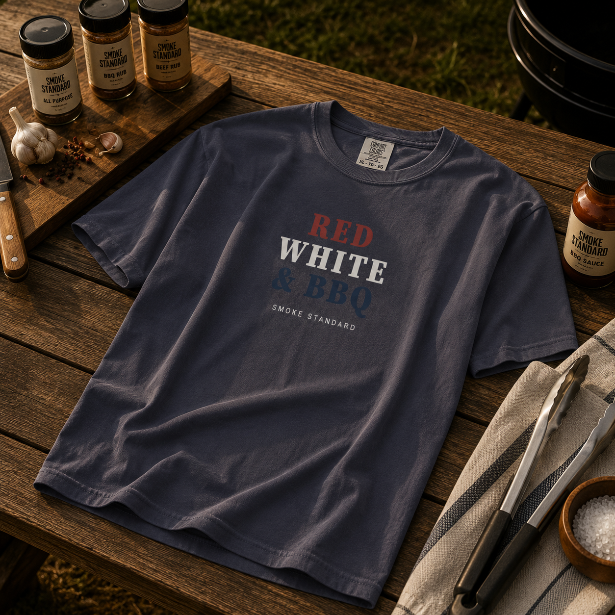 Red, White & BBQ Heavyweight Tee